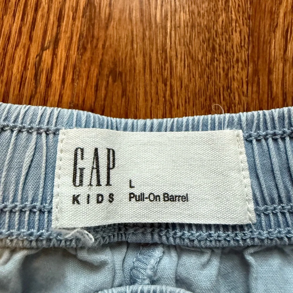 Gap Pull On Barrel Chambray Pants Sz Large - Picture 4 of 4